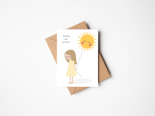 Sending You Sunshine Greeting Card by Jollie Bluebear