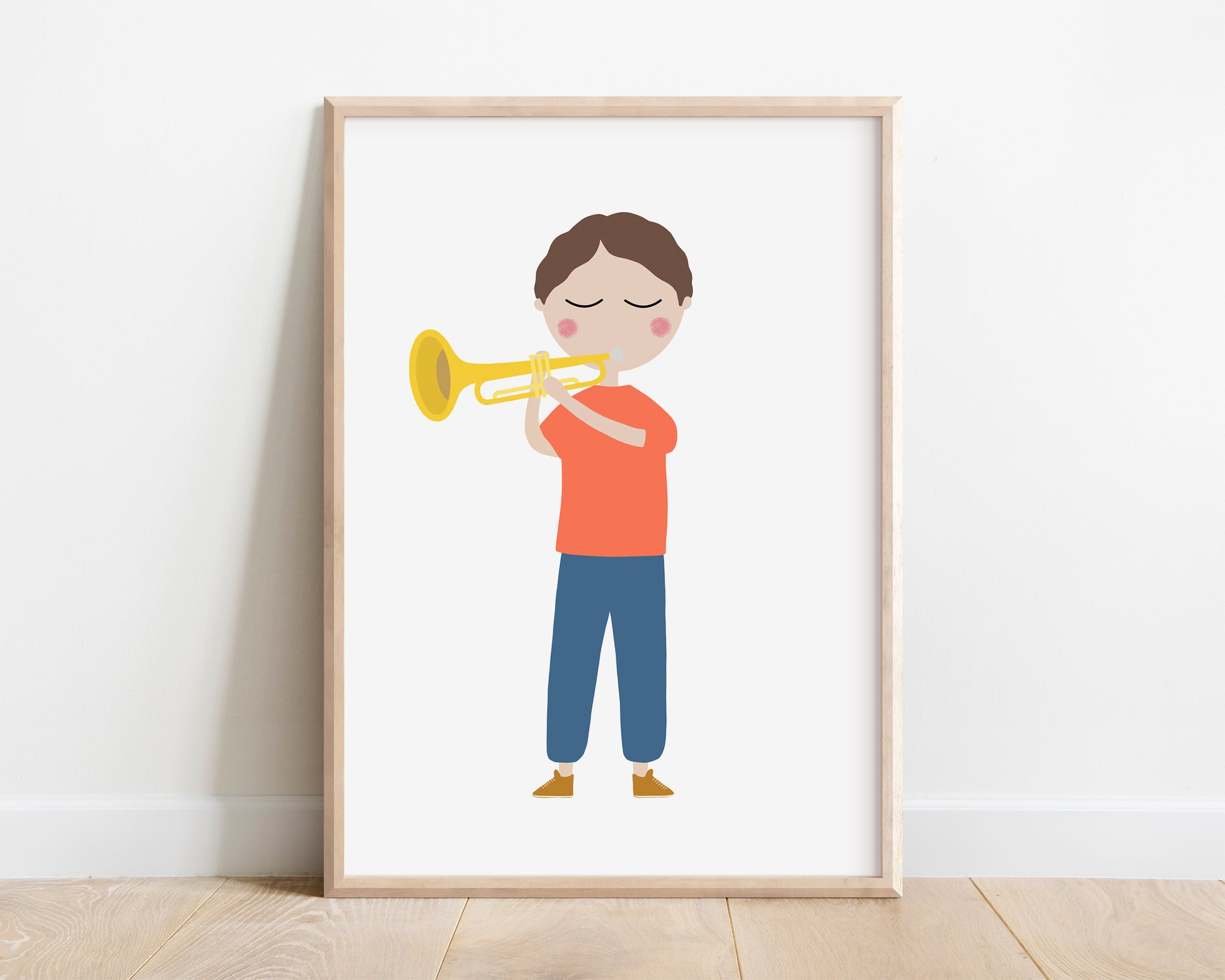 Trumpet Player Muisc Poster by Jollie Bluebear