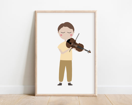 Viola Player Music Poster by Jollie Bluebear