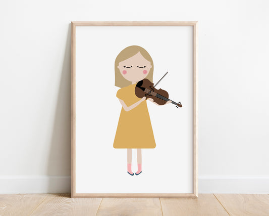Violin Player Poster by Jollie Bluebear